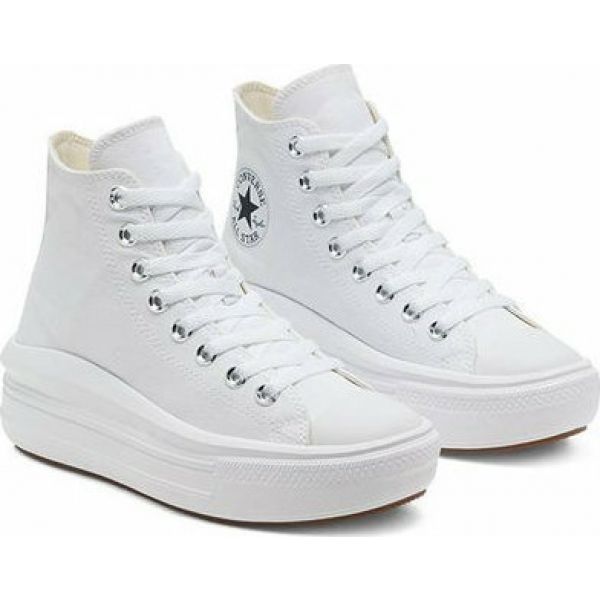 Converse Chuck Taylor All Star Move Platform Unisex Παπούτσια Canvas - White