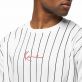 Karl Kani T-Shirt Small Signature Pinstripe White