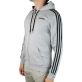 Adidas Essentials 3 Stripes Fullzip Fleece - Grey