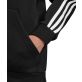 Adidas YG Essentials 3-Stripes Full Zip Hoodie - Black