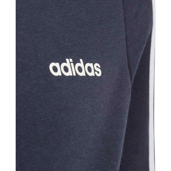 Adidas YG Essential 3 Stripes Full Zip Hoodie - Navy