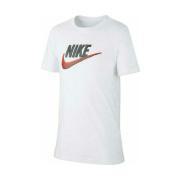 Nike Sportswear Boys' Tee Faux Embroidery - White