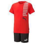 Puma Junior Set T-shirt + Short - Red/Black