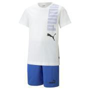 Puma Junior Set T-shirt + Short - White/Blue