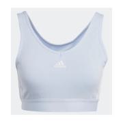 Adidas Essentials 3-Stripes Crop Top - Blue Dawn/White