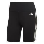 Adidas Training Essentials 3-Stripes High-Waisted Short Leggings - Black
