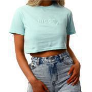 Nicce Ersa Cropped T-Shirt - Aqua Blue