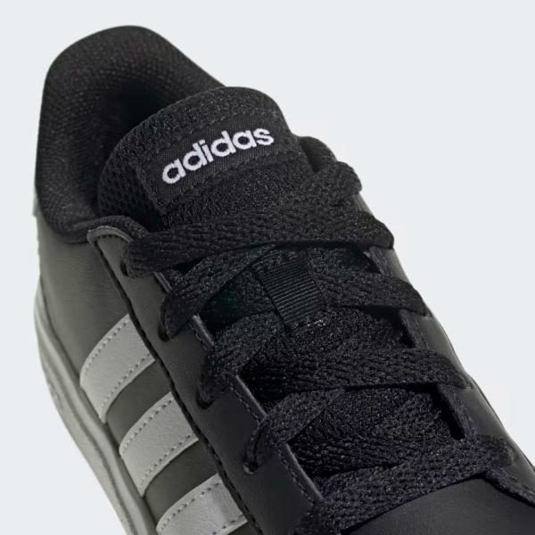 Adidas Grand Court Lifestyle Tennis Lace-Up Shoes - Black