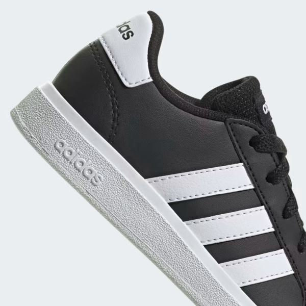 Adidas Grand Court Lifestyle Tennis Lace-Up Shoes - Black