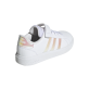 Adidas Grand Court Lifestyle Court Elastic Lace And Top Strap Shoes - White