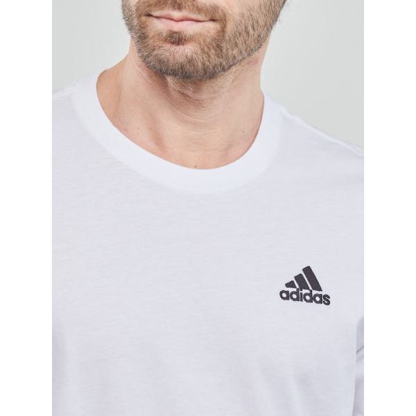 Adidas Essentials Single Jersey Embroidered Small Logo Tee Ανδρική Κοντομάνικη Μπούζα Cotton Regular Fit - White