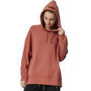 Body Action Women's Loose Fitting Hoodie - Burnt Red