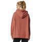 Body Action Women's Loose Fitting Hoodie - Burnt Red