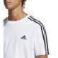 Adidas Essentials Single Jersey 3-Stripes Tee - White