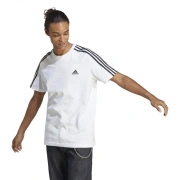Adidas Essentials Single Jersey 3-Stripes Tee - White