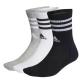 Adidas 3-Stripes Cushioned Crew Sosks 3 Pairs - Medium Grey Heather White Black White
