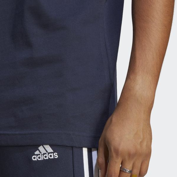 Adidas Essentials Single Jersey 3-Stripes Tee - Legend Ink