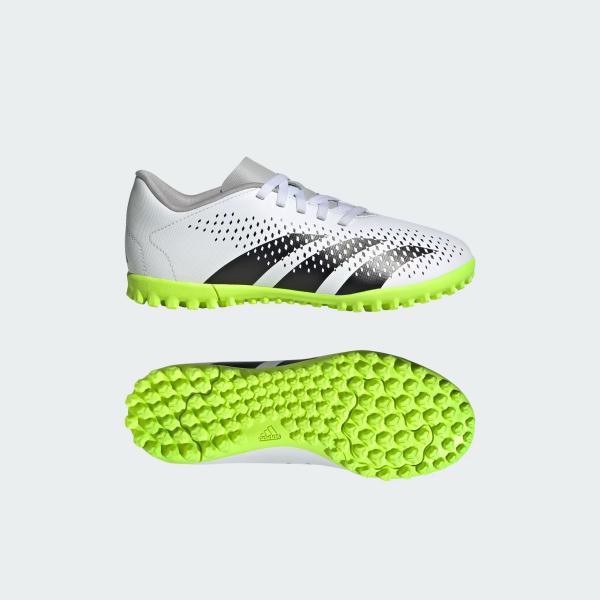 Adidas Predator Accurace.4 Turf Boots - White/Black/Lemon
