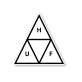 HUF Triple Triangle Sticker - White