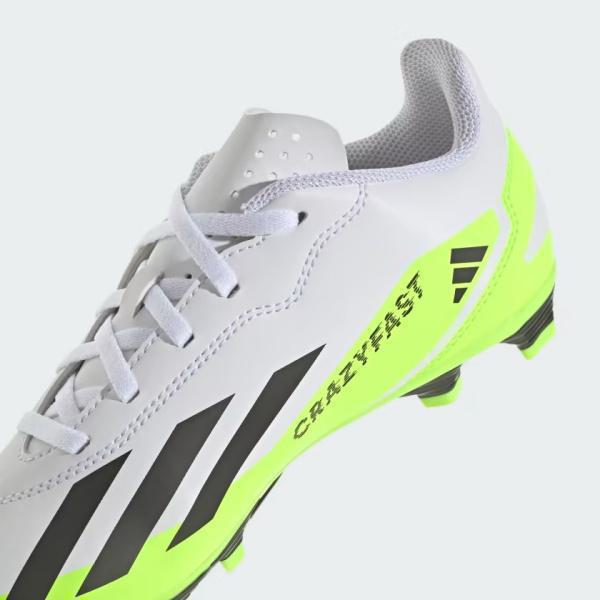 Adidas X Crazyfast.4 Flexible Ground Boots - White/Black/Lemon