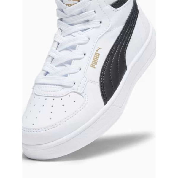 PUMA Caven 2.0 Mid Kids' Sneakers - White/Black/Gold