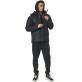 Body Action Men's Puffer Jacket With Detachable Hoodie - Black