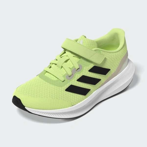 Adidas Run Falcon 3.0 Elastic Lace Top Strap Shoes - Green/Black