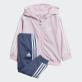 Adidas Icons 3Stripes Shiny Track Suit - Cloud Pink/ White/Blue