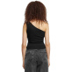 Karl Kani Chest Signature Essential Symetric Rib Top Γυναικεία Μπλούζα Cotton/Elastane Regular Fit - Black