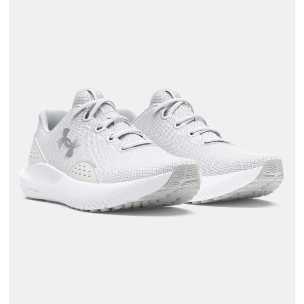 Under Armour Women's UA Surge 4 Running Shoes - White/Distant Gray/Metallic Silver