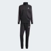 Adidas Basic 3-Stripes Fleece Track Suit - Black