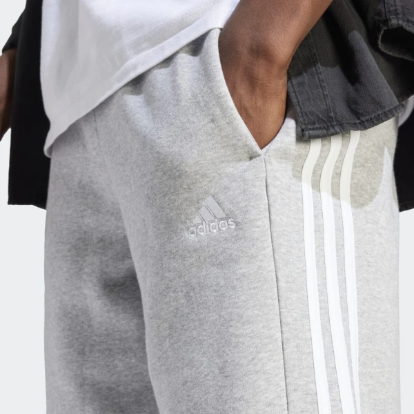 Adidas 3 Stripes Essentials Fleece Shorts - Grey