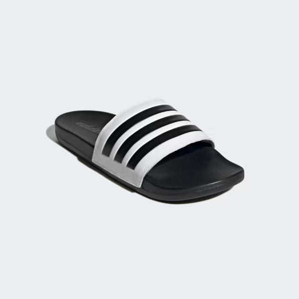 Adidas Adilette Comfort Slides - Cloud White / Core Black / Core Black