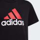 Adidas Essentials Two-Colour Big Logo Cotton Tee - Black / Better Scarlet / White