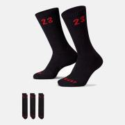 Jordan Essentials Socks 3-Pack - Black/Red