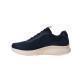Skechers Mesh Stretch Lace Slip-On W/ Air-Cooled Memory Foam - Navy