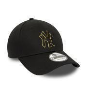 New Era New York Yankees Metallic Outline Black 9FORTY Adjustable Cap - Black