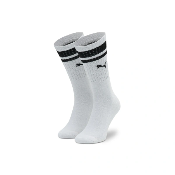 Puma Crew Heritage Stripes 2-Pack Socks - White