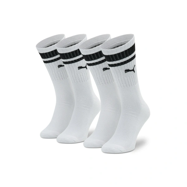 Puma Crew Heritage Stripes 2-Pack Socks - White