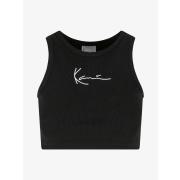 Karl Kani Small Signature Essential Racer Rib Top Γυναικείο Μπλουζάκι Cotton/Spandex Regular Fit- Black