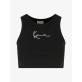 Karl Kani Small Signature Essential Racer Rib Top Γυναικείο Μπλουζάκι Cotton/Spandex Regular Fit- Black