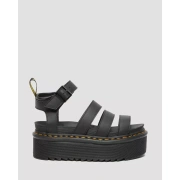 Dr Martens Blaire Quad Hydro Leather Platform Gladiator Sandals - Black