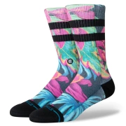 Stance Glow Crew Socks Γυναικείες Κάλτσες Polyester/Cotton/Nylon/Elastane - Tropical