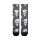 Stance Pizza Face Crew Socks Unisex Κάλτσες Polyester/Cotton/Elastane/Nylon - White/Black