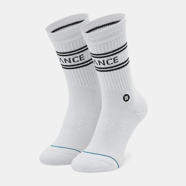 Stance Basic 3 Pack Crew Socks Unisex Κάλτσες Cotton/Polyester/Elastane/Nylon - White