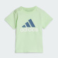 Adidas Essentials Tee And Shorts Set Παιδικό Σετ Φόρμας Organic Cotton Regular Fit - Semi Green Spark/Preloved Ink