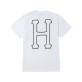 Huf Set H T-Shirt Ανδρική Κοντομάνικη Μπλούζα Cotton Regular Fit - White