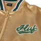 Huf Pop Fly Satin Baseball Jacket Unisex Ζακέτα Polyester Regular Fit - Tan