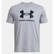 Under Armour Sportstyle Logo Ανδρική Κοντομάνικη Μπλούζα Cotton/Polyester Loose Fit - Steel Light Heather / Black