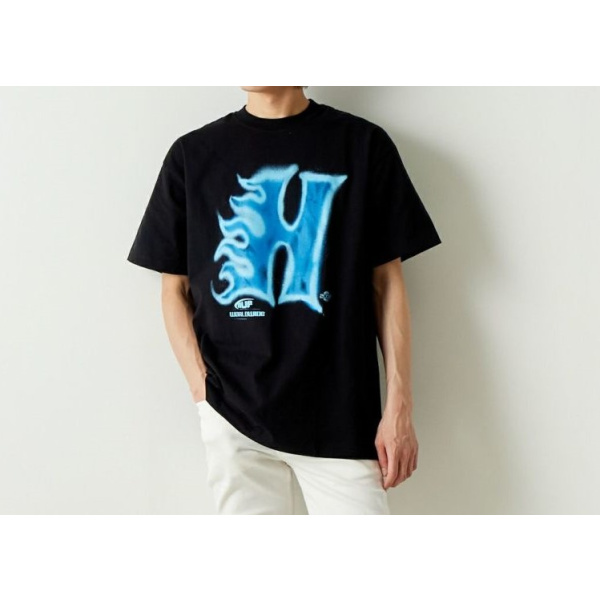 Huf Heat Wave T-Shirt Ανδρική Κοντομάνικη Μπλούζα Cotton Regular Fit - Black